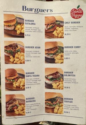 Menu (2/3).  at Santa Vegana in Barcelona