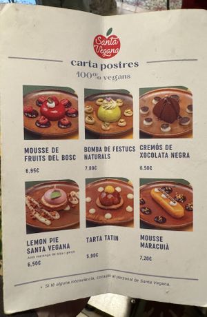 Menu (1/3).  at Santa Vegana in Barcelona