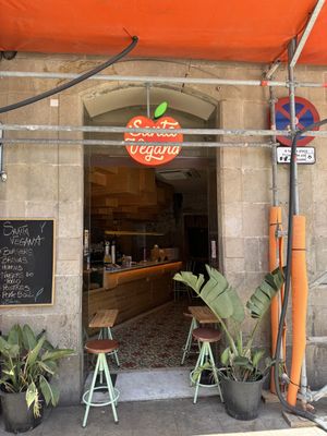 Entrance .  at Santa Vegana in Barcelona