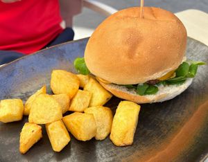 Burger 😋   at Santa Vegana in Barcelona