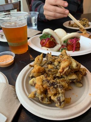 Shroom fried and vegan bao buns at Sura Korean BBQ & Tofu House in Long Beach