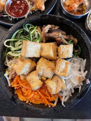 tofu hot stone bibimbap  #Veganuary at Sura Korean BBQ & Tofu House in Long Beach