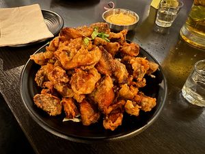Fried Mushrooms (the BEST) at Sura Korean BBQ & Tofu House in Long Beach