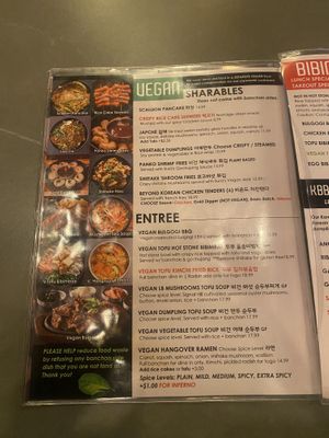 Menu  #Veganuary at Sura Korean BBQ & Tofu House in Long Beach