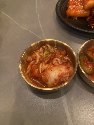 Banchan - kimchi #Veganuary at Sura Korean BBQ & Tofu House in Long Beach