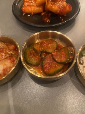 Banchan - spicy cucumber  #Veganuary at Sura Korean BBQ & Tofu House in Long Beach