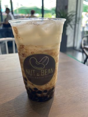 Young coconut cashew milk drink  at Nut & Bean House in Ho Chi Minh City