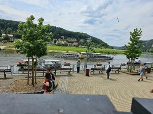 Blick vom Restaurant at Hotel Steiger Kurort Rathen in Rathen