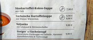 Menü at Hotel Steiger Kurort Rathen in Rathen