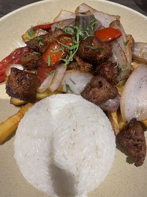 Vegan lomo saltado   at Doomo Saltado in Lima