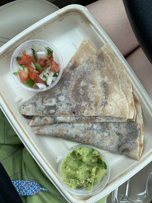 bean and cheese quesadilla   at Vibe Organic Kitchen & Juice in Costa Mesa