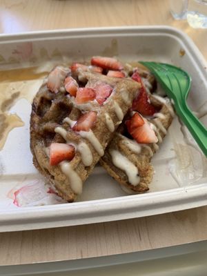 waffle  at Vibe Organic Kitchen & Juice in Costa Mesa