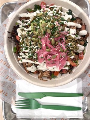 Fiesta Bowl  at Vibe Organic Kitchen & Juice in Costa Mesa