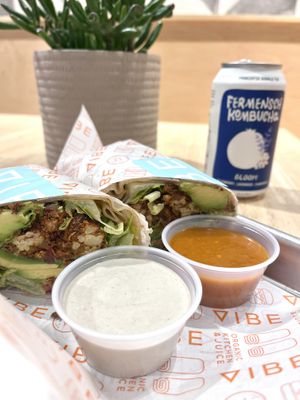 Avocado Caesar Wrap  at Vibe Organic Kitchen & Juice in Costa Mesa