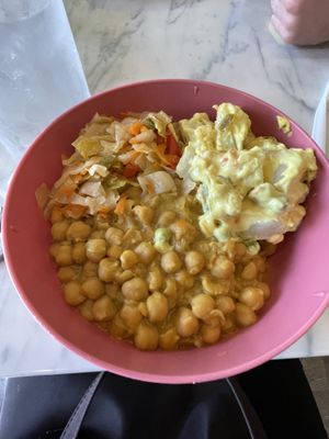 Chickpea and potato 🥔 salad 🥗   at Soca Vegan Kitchen in Augusta
