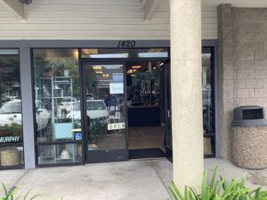 Business doors  at Melinda's Gluten Free Bakery in Capitola