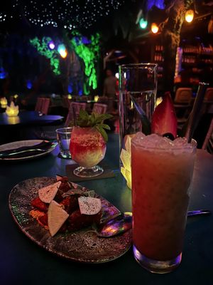 Potato and cocktails   at Mothership in San Diego