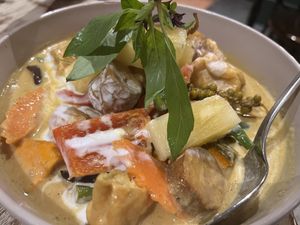 Yellow curry  at Ma Pa Me in South Brisbane