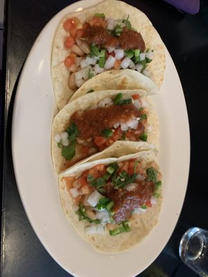 Vegan bean tacos  at Taco Fresco in Whitewater