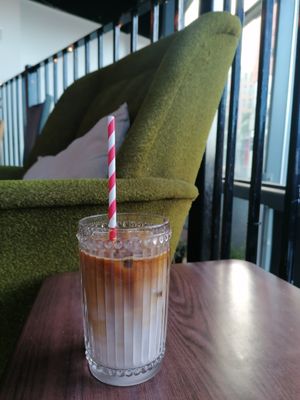 Iced oat latte at Gaard 2 Coffee Hide in Sheffield
