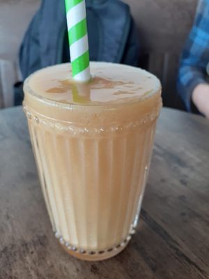 Papaya pineapple mango smoothie at Gaard 2 Coffee Hide in Sheffield