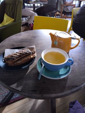 Hot temperature and hot peppery savoury roll. at Gaard 2 Coffee Hide in Sheffield