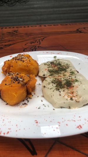  Milanesa de soja napolitana   at Menta y Limón in Buenos Aires