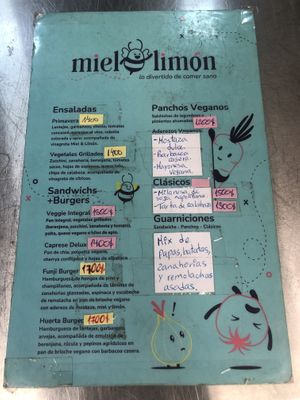 Menu   at Menta y Limón in Buenos Aires