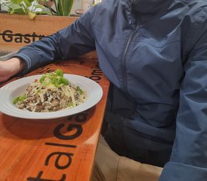 Mushroom risotto, gf. Vg. at Menta y Limón in Buenos Aires