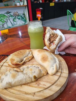Empanadas e choripan. at Menta y Limón in Buenos Aires