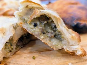 Broccoli champion empanada at Menta y Limón in Buenos Aires