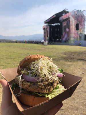 Vegan burger   at Butcher & Sons in Mexico City