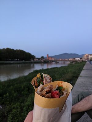 Dinner with a view at Vegan Come Koala in Pisa
