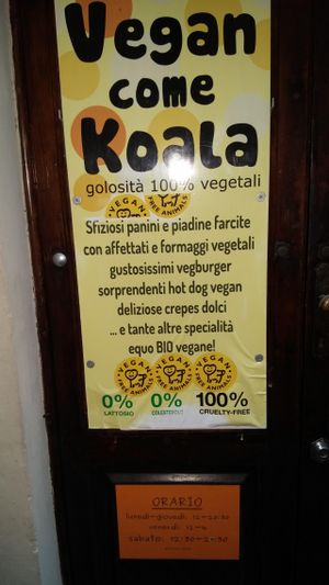 Description of the restaurant and timetable. at Vegan Come Koala in Pisa