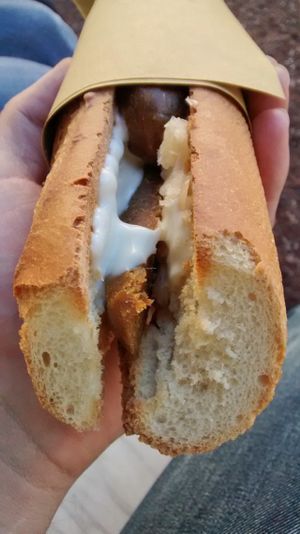 Hot dog at Vegan Come Koala in Pisa