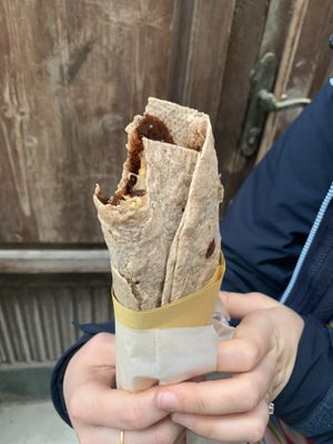 chocolate and banana wrap  at Vegan Come Koala in Pisa