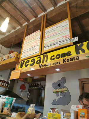 Menu at Vegan Come Koala in Pisa