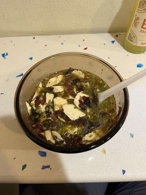 Japanese miso soup  at Vegan Come Koala in Pisa