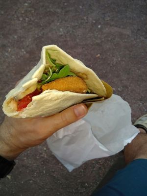 vegan Burgerwrap at Vegan Come Koala in Pisa