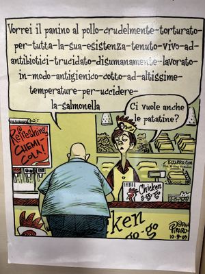 Poster  at Vegan Come Koala in Pisa