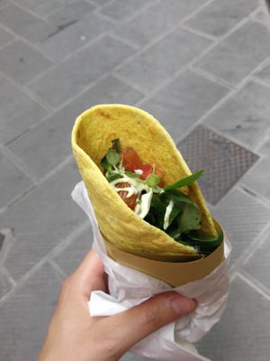 Hot dog wrap  at Vegan Come Koala in Pisa