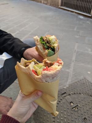 Delicious sandwich and wrap! at Vegan Come Koala in Pisa
