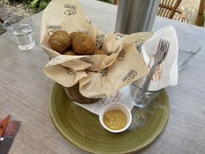 Vegan bitterballen  at Nieuw Westert in Egmond-binnen