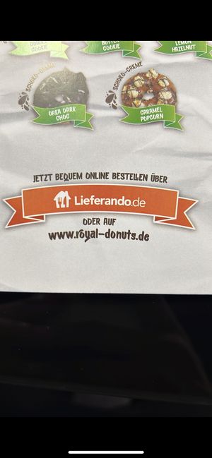 Per Lieferando oder Website bestellen   at Royal Donuts in Mainz