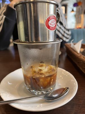 Vietnamese coffee with soy milkk  at U&Mi in Warsaw