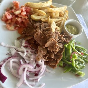 Vegan gyros  at Greek Village in Corfu
