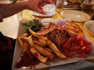 Gyros at Greek Village in Corfu