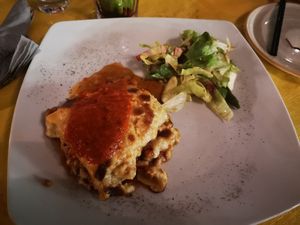 Moussaka at Greek Village in Corfu