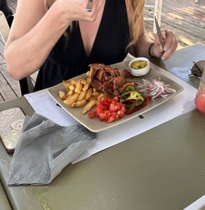 Vegan gyros  at Greek Village in Corfu