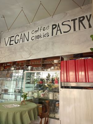 Vegan pastry at Neda Vegan Cafe in Tehran
